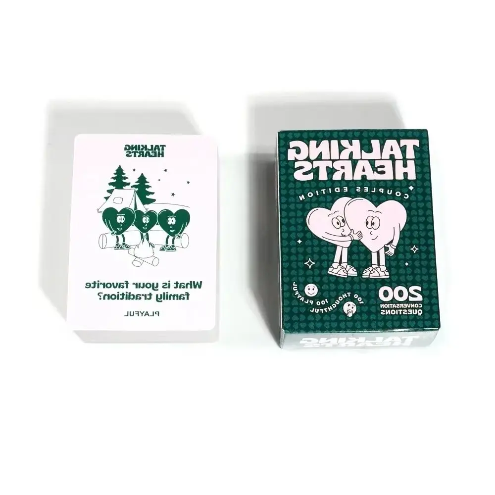 ！！Taklig Hearts Card Game Board games Romantic Couple Fun Interactive Card Games Talking Hearts Conversation Cards Valentines**