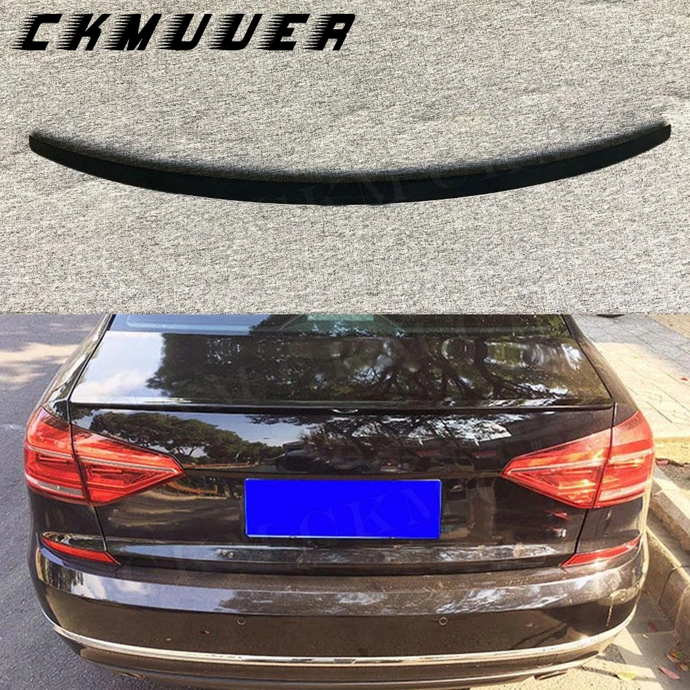 

CKMUUER ABS глянцевый черный задний спойлер багажника крылья багажника отделка наклейка украшение для Volkswagen VW Passat B7 2011-2018 аксессуары