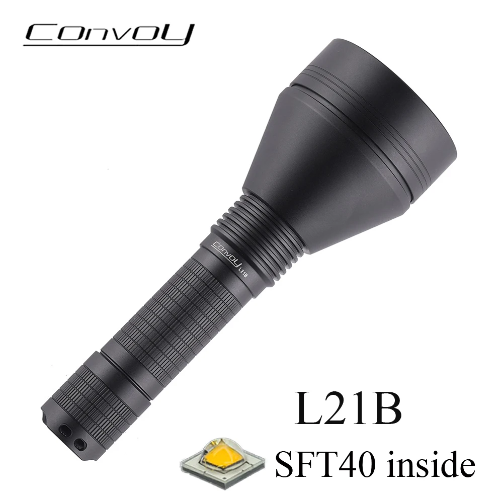 

Convoy L21B Flashlight with SFT40 Led 21700 High Power Torch Flash Light Long Range Lanterna Camping Hiking Police Lamp