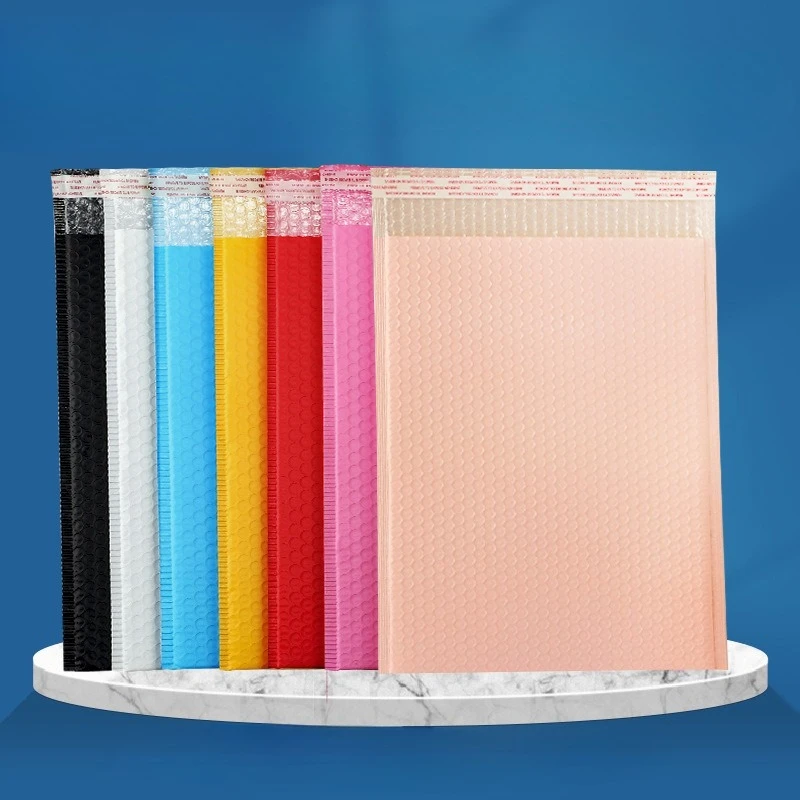 20pcs/light Pink Retro Bubble Bag, Co Extruded Film Matte Thickened Transport Foam Bag