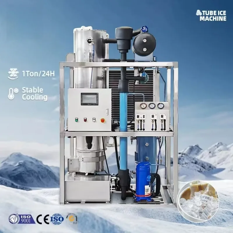 Industrial Commercial Tube Ice Maker 3 Tons Day CE Approved for Cold Storage Factory Custom