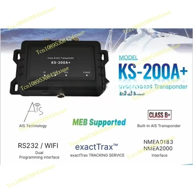 KS-200A+ AlS Transponder Marine AlS 5 Watts Class B+ AlS Transponder Support Nmea2000 with Wifi