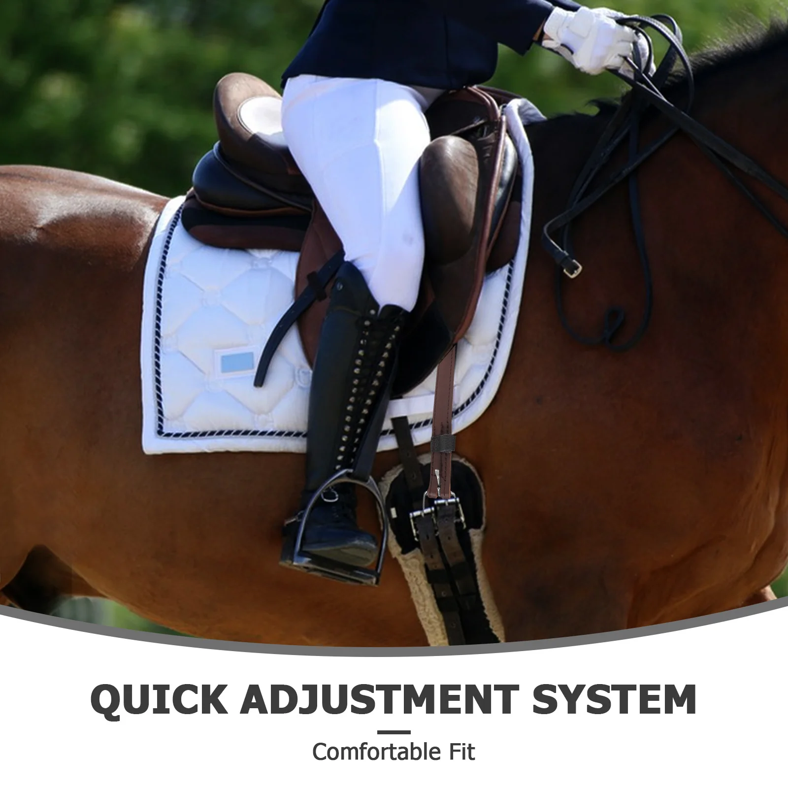 جلد الركاب البني لركوب الخيل قابل للتعديل غير قابل للتمدد تدريب الفروسية ركوب الملحقات المهنية #6