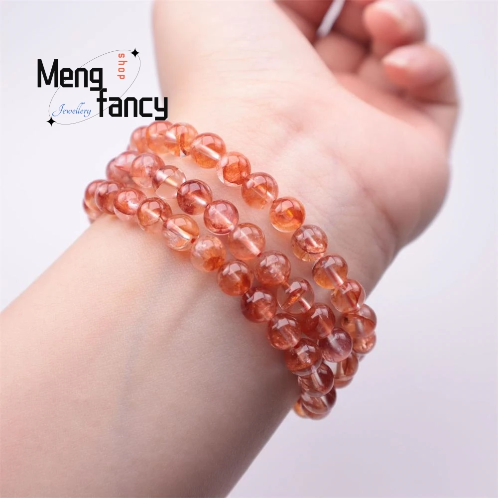 Natürliche rote Gummi blume Triple Loop einfache elegante hochwertige Armband sexy junge Mädchen Luxus Mode edlen Schmuck Weihnachts geschenke