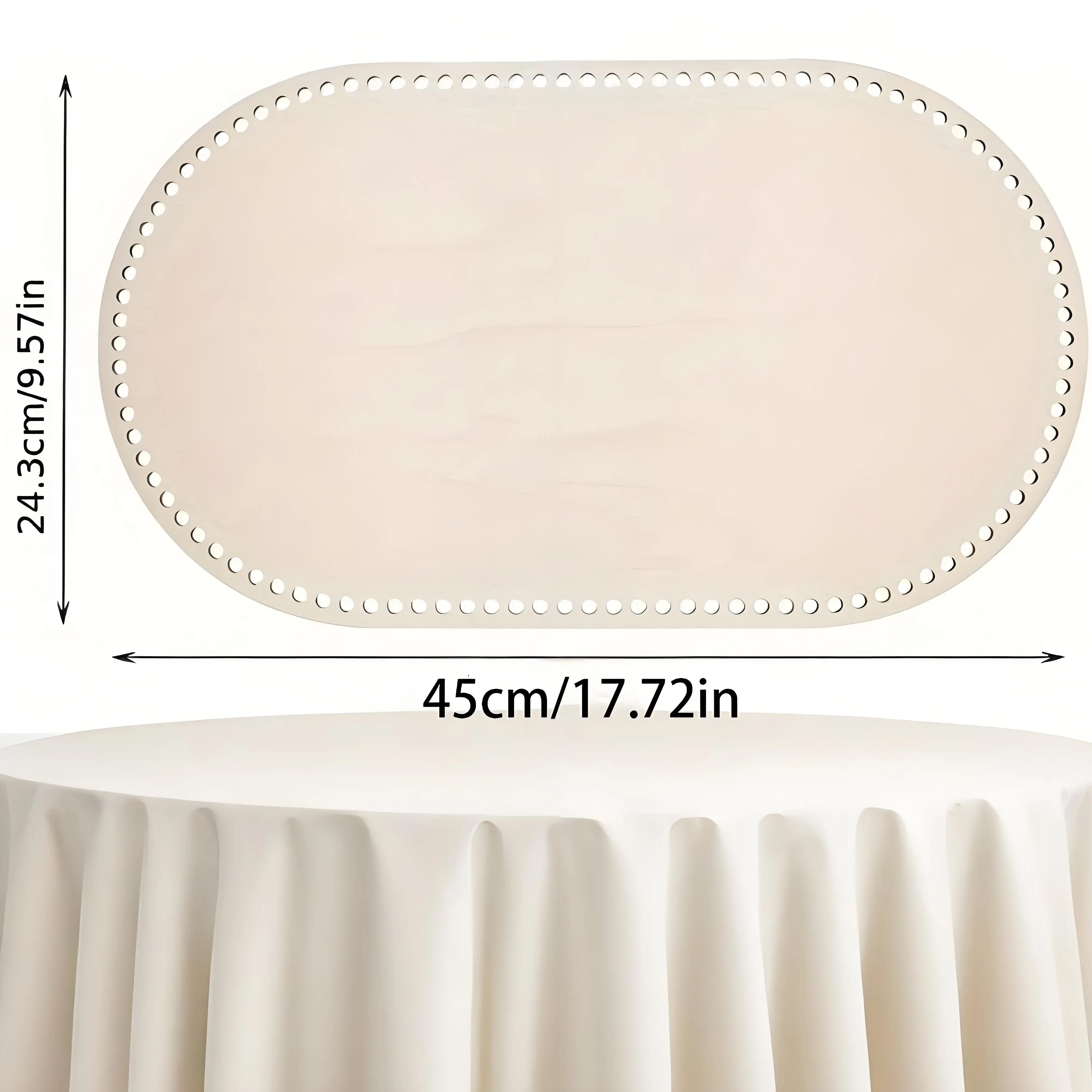 Cesta grande de madera para cuna de bebé, base de madera ovalada, cesta DIY para recién nacido, tejido a crochet