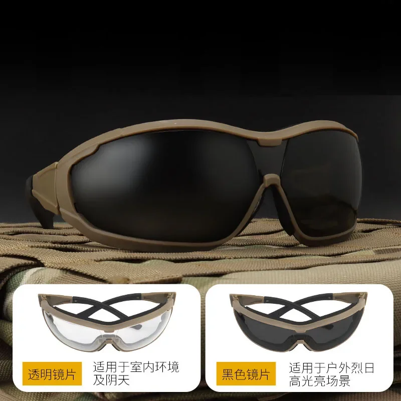 Tactical Polarized Sunglasses UV Protection Glasses Men Airsoft Shooting Motorcycle Hiking Tactical Outdoor Windproof Goggles