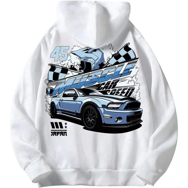 

2026 High-Quality Fashion Trend Men's Pullover Hoodie with Drawstring and Letter Print for Casual Sports