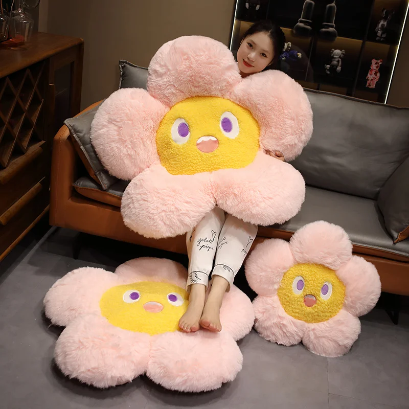 1PC Kawaii Flowers & Tree Plush Toys Cartoon Plants Peluche Toy Stuffed Soft Sofa Floor Cushion Creative Birthday Decoration