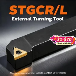 STGCR1212 STGCR1616 STGCR2020 STGCR2525 External Turning Tool STGCR STGCL Cutter Bar CNC Lathe Bar Turning Holder