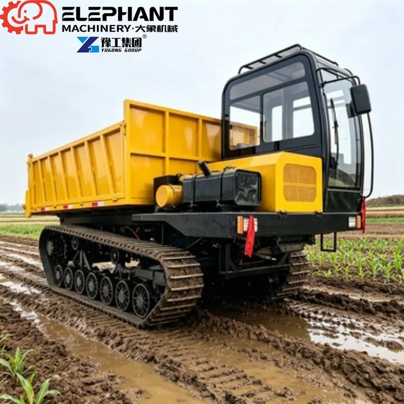 Tracked Transporter 800kg Adjustable‑speed Crawler Dumper Adapt Different‑weight Mountain Transport Materials