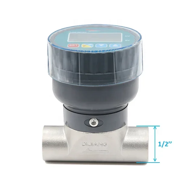 Low Price RS485 Female Thread Connection Stainless Steel LCD Turbine Water Paddle Wheel Flow Meter Pulse Frequency Counter Meter