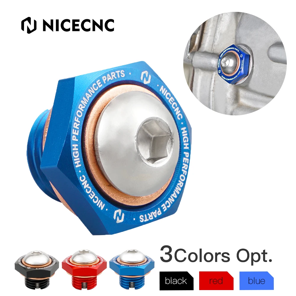 

NICECNC ATV Reducer Oil Drain Plug for Yamaha Raptor 700 2006-2024 700R GRIZZLY 700 550 WOLVERINE 450 350 Durable Accessories