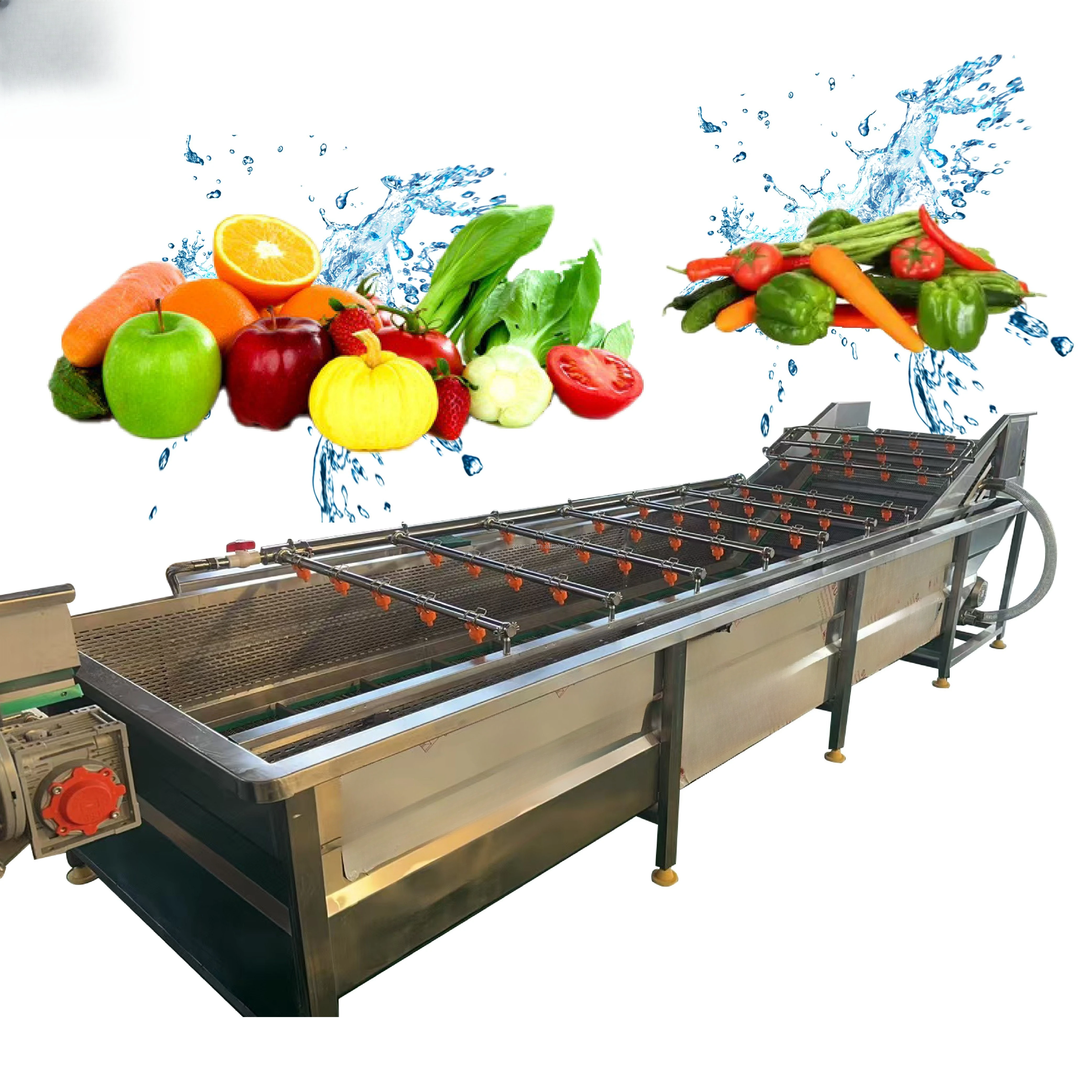 Automatic Ozone Sterilization Fruit Bubble Washer Industrial Fruit Vegetable Washing and Sorting Machine