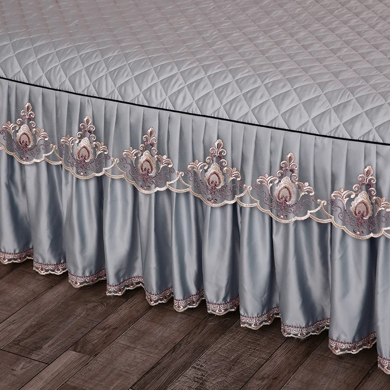 1pc-solid-color-extra-large-bed-cover-with-thick-stitching-soft-and-smooth-without-pillowcase-european-elegant-lace-bed-skirt