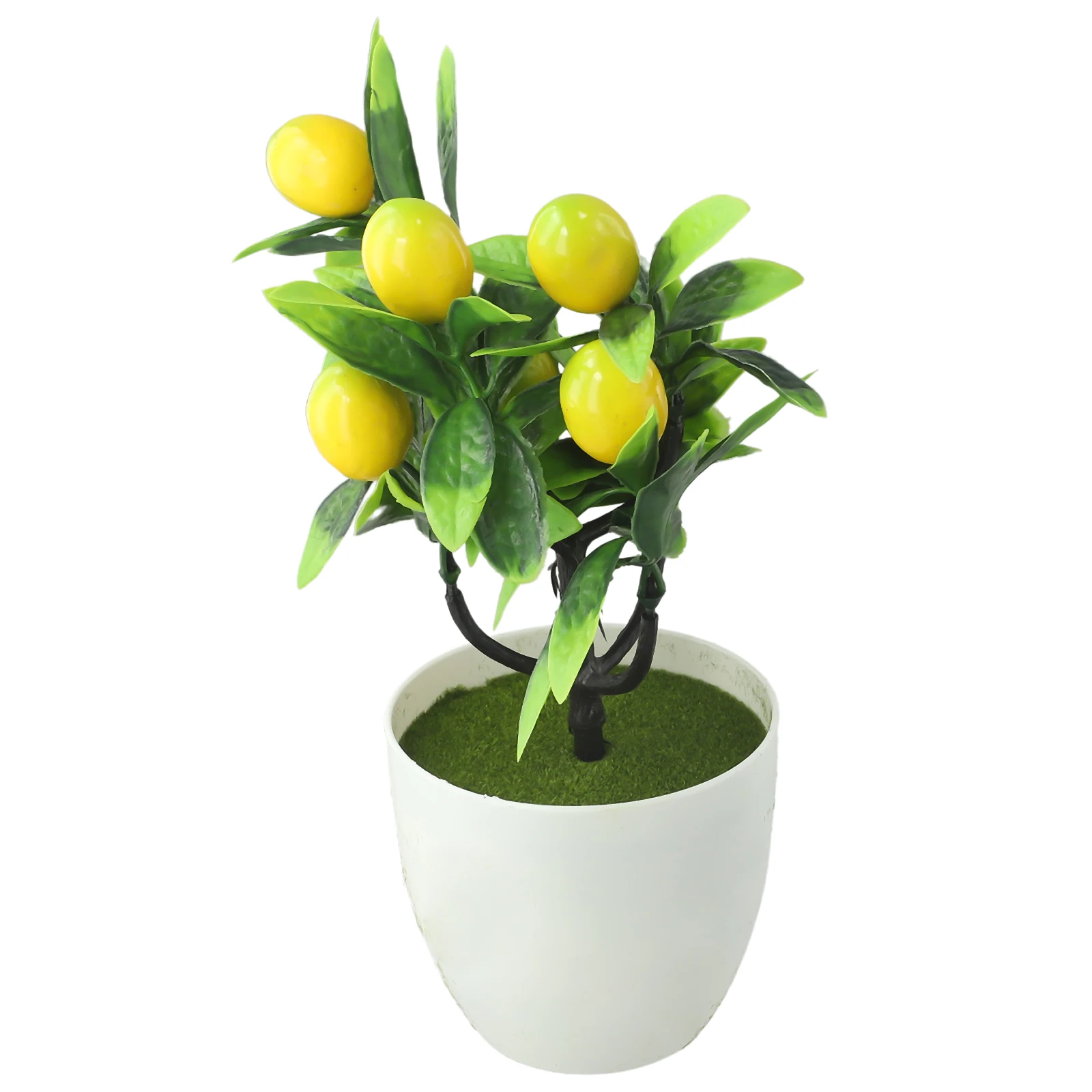 Durable Brand New Artificial Lemon Tree Beautiful With Basin Artificial LemonTree Artificial Potted Flowers Does Not Fade Gifts