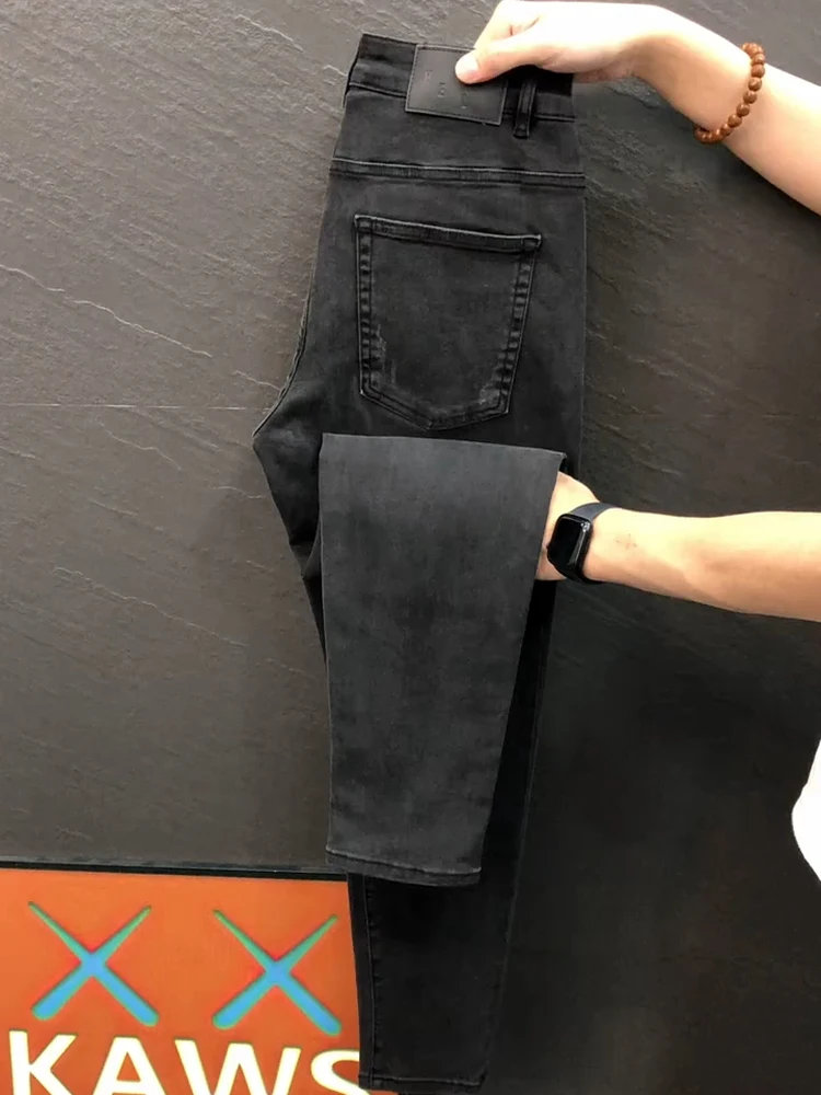 

High-Quality Elastic Men's Jeans Casual Versatile Spring Summer New Arrival Fashionable Youth Trend Straight Leg Fit Jeans