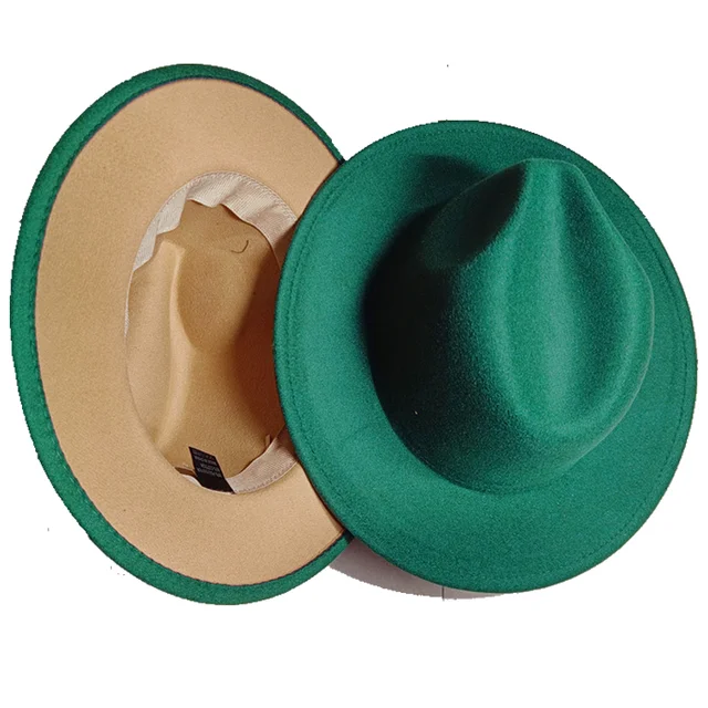 Sombreros Fedora Hat Dual Color Classic Jazz Hat Wholesale Miękki kapelusz Fedora Classic Męski i damski niebieski jazz sombreros