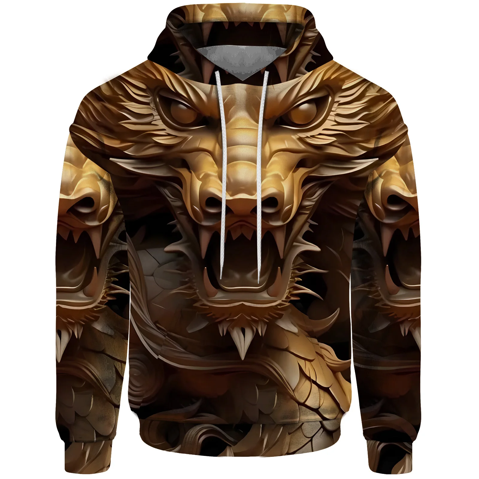 

3D Printing Men's Hoodies Evil Dragon Cool Y2k Men's Clothing 2024 2024 New Style New in Hoodies & Sweatshirts Fear Haikyuu Mens