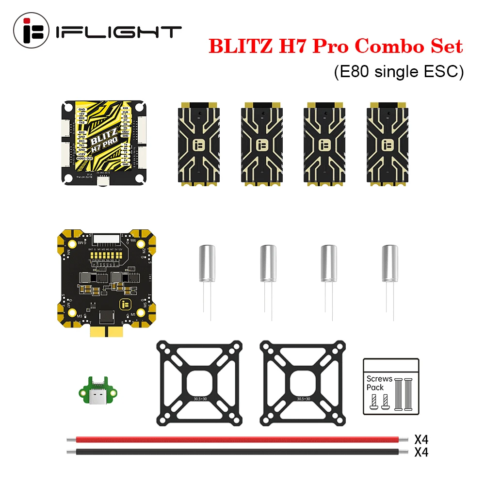 

Комбинированный набор IFlight BLITZ H7 Pro ICM42688 с одним ESC 2-8S и поддержкой DShot 150/300/600/ MultiShot/OneShot для RC FPV Drone