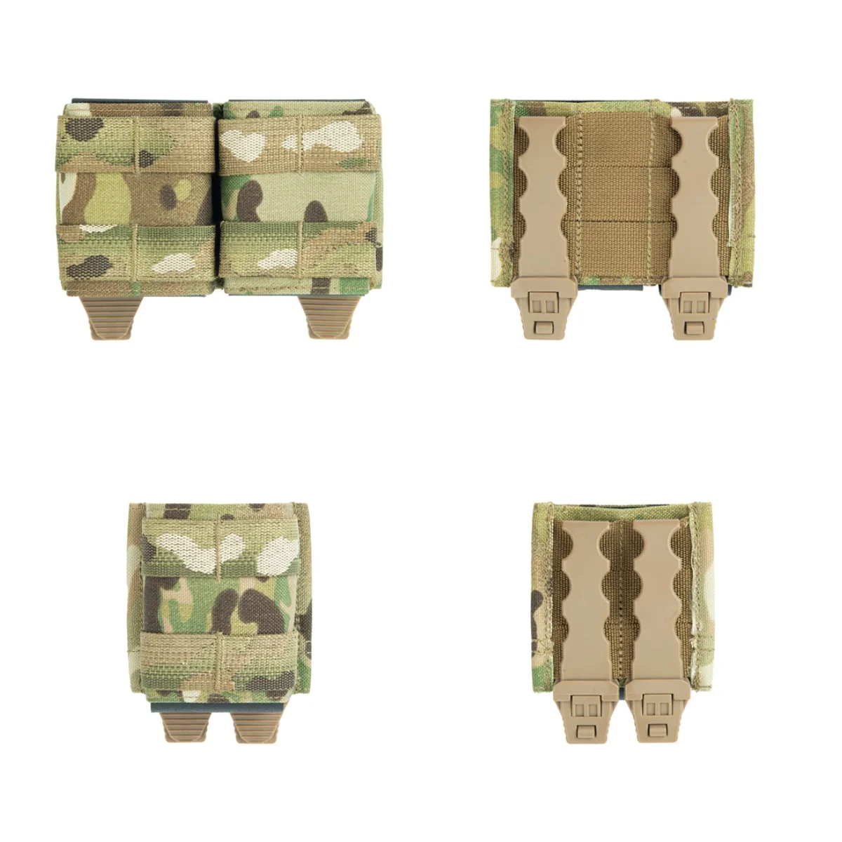 Outdoor Tactical KYWI 5.56+5.56 Dual Kit K Board With MOLLE Strip Magazine Bag MC Camo