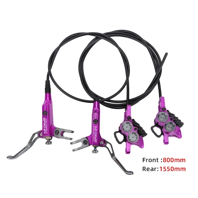 IIIPRO E4 Mountain Bike Hydraulic Brake 800/1550mm Front Rear Brake Cooling 4 Piston Oil Pressure AM DH E-bike MTB Disc Brake
