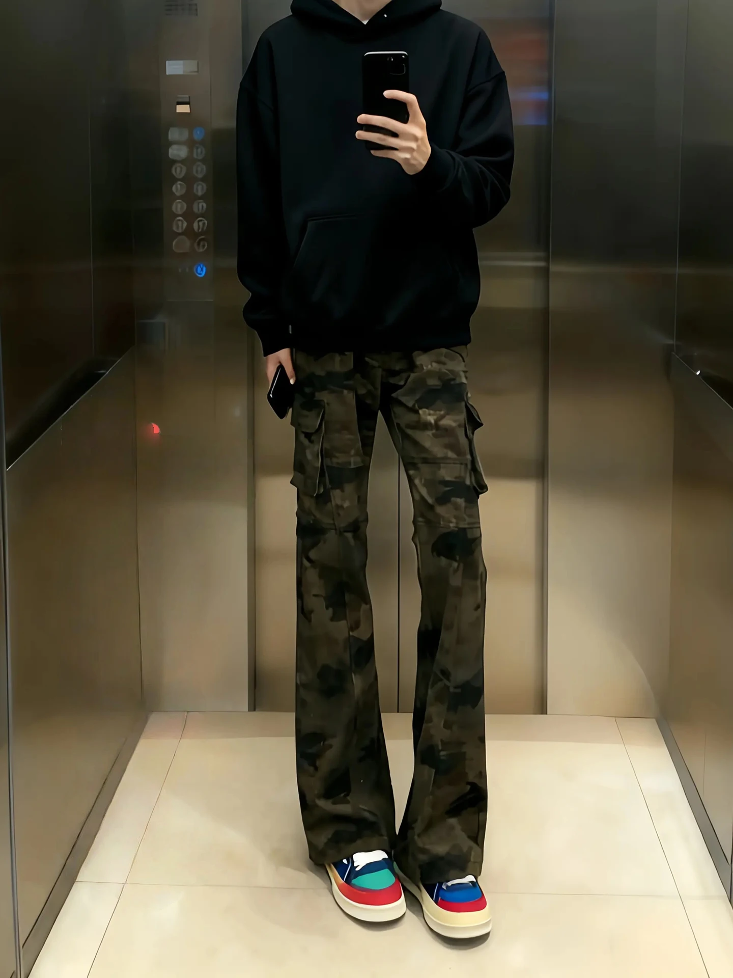 

Мужские джинсы Cleanfit с камуфляжным принтом Bell Bot, брюки American High Street Fce на подкладке, прямые брюки-ножи