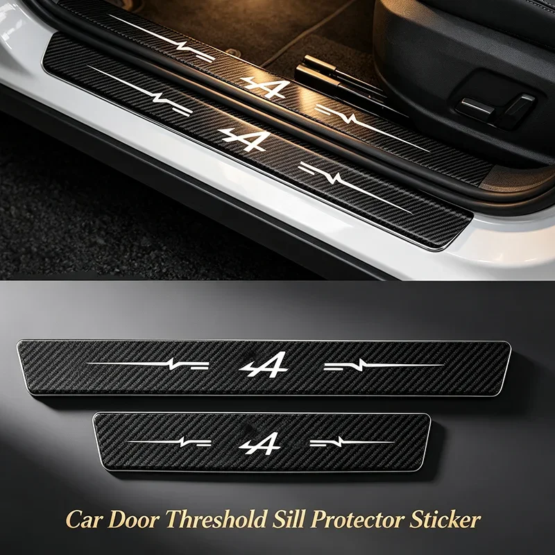 Car Door Threshold Decals Trunk Bumper Scratch Guard Stickers for Renault A Alpine 2 3 4 Twingo Clio Scenic Captur Kwid
