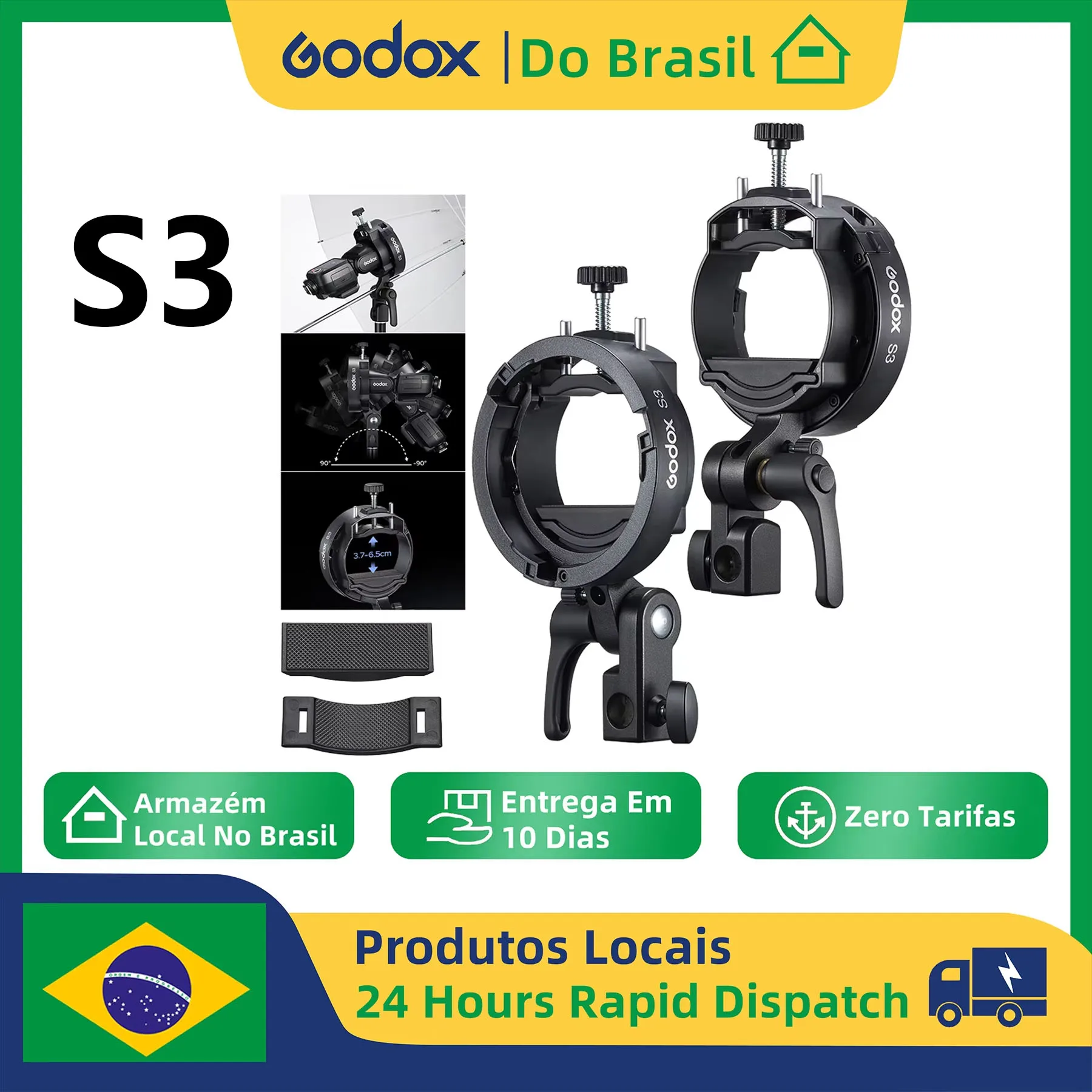 NEUE Godox S3 Bowens Mount Flash S-typ Halter Halterung für Godox AD200 V1 V860 AD100PRO AD300PRO Speedlite Flash Snoot Softbox