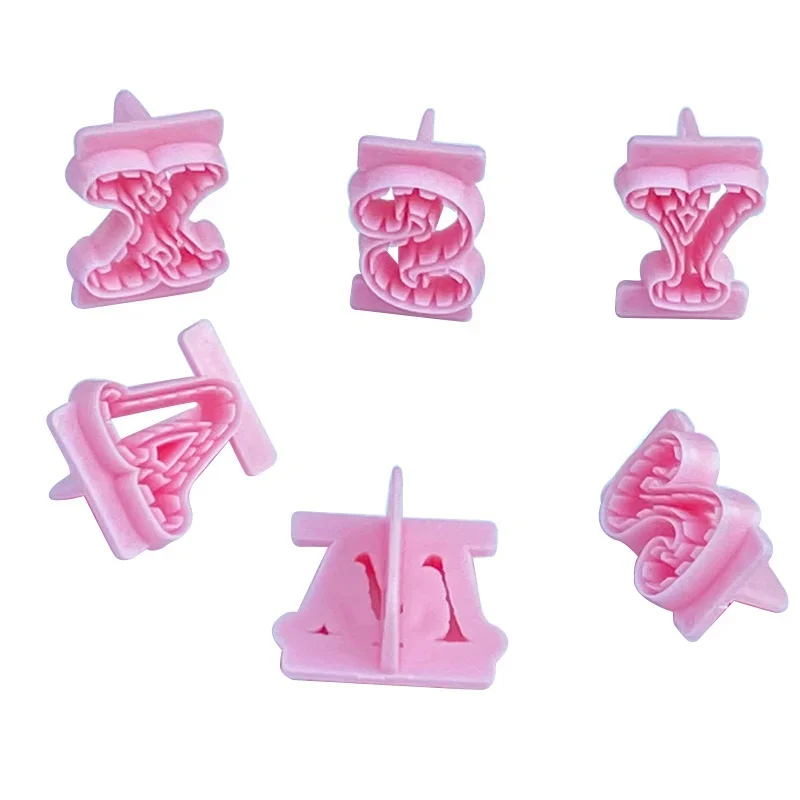 26pcs/set Alphabet Cake Molds Sugar Paste Letter Cookies Cutter Words Press Stamp Baking Embossing Mould for Home DIY