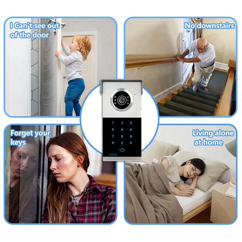 Visual Doorbell Home Wired Monitoring Intercom Villa High-definition Intelligent Night Vision Electronic Access Control System