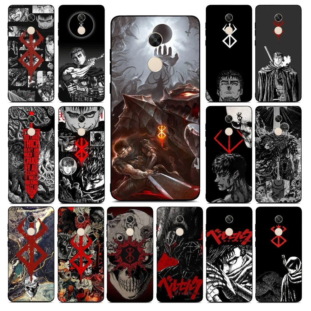 Japan Anime Berserk Guts Phone Case For Redmi Note 4 X 5 A 6 7 8 T 9 9S 10 11 11S 11Epro Poco M3 pro