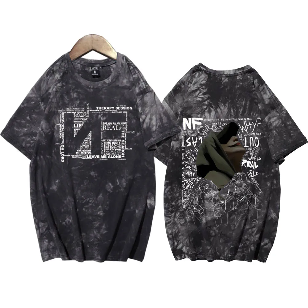 NF Rapper Tour 2024 Tie Dye Shirts Round Neck Short Sleeve Man Woman T-shirt