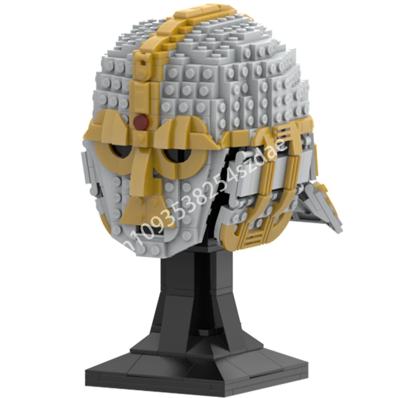 

500 шт. MOC Sutton Hoo, коллекция шлемов, весы, замок, строительные блоки, логическое мышление, кирпич для подростков, рождественская игрушка в подарок