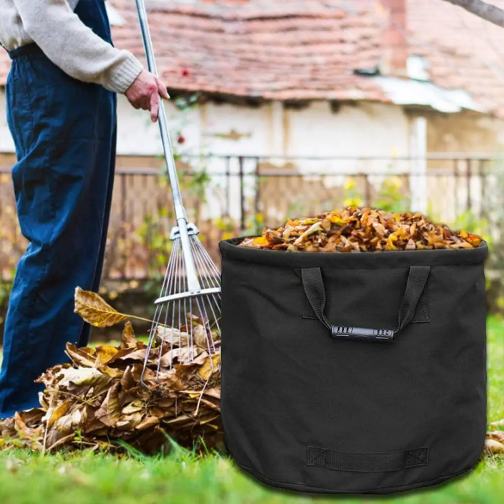 

Reinforced Garden Leaf Compost Bag Flatable Heavy-duty Garden Leaf Storage Bag Waterproof Foldable Foldable Outdoor Garbage Bag