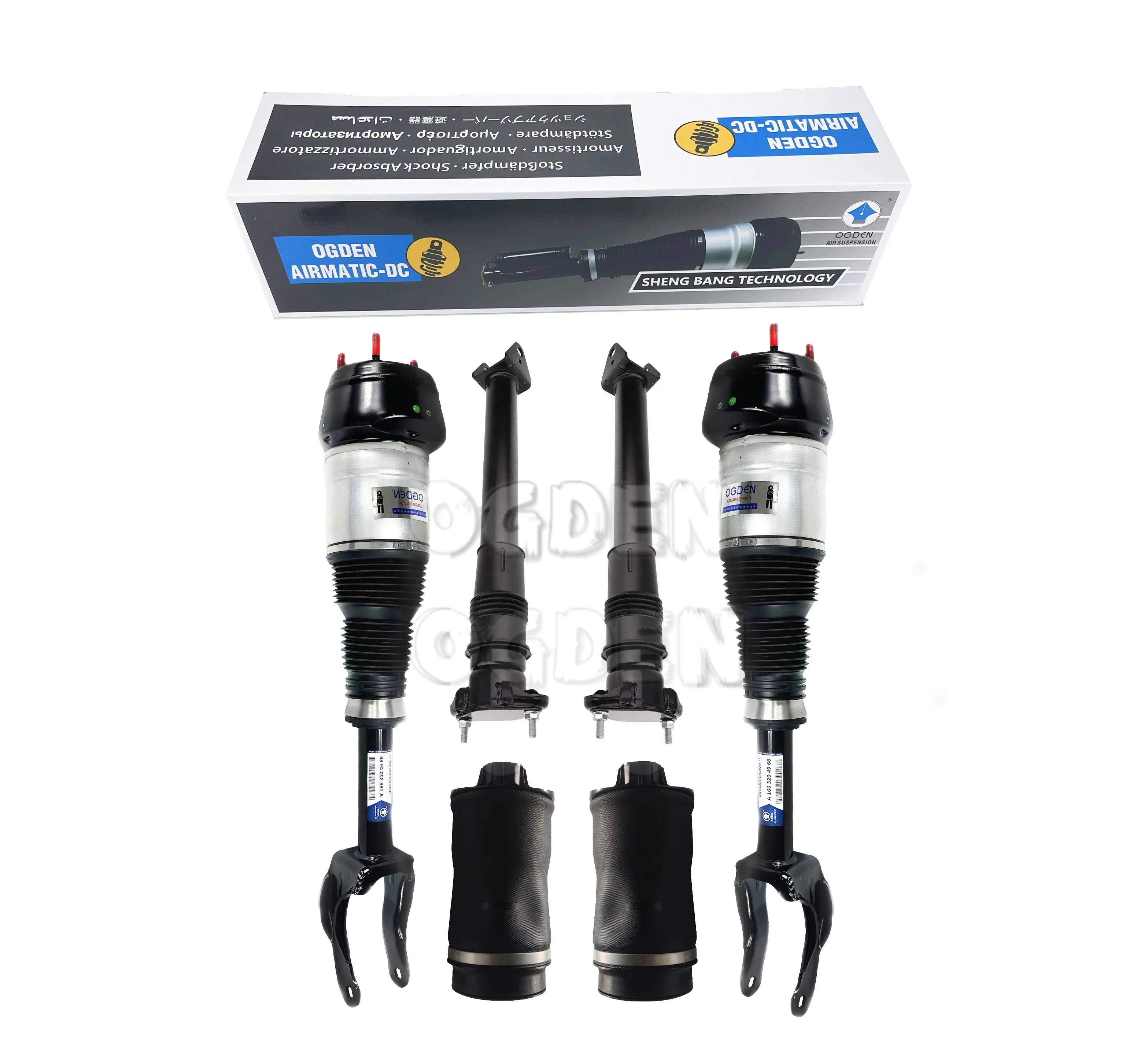 OGDEN 6Pcs front and rear air shock absorbers for the Mercedes-Benz ML GL W166 1663204966 1663205066 1663201830 166320