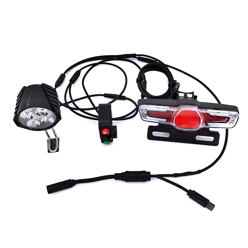 

2X For Bafang BBS01 BBS02 BBSHD Mid Drive Motor Electric Bike Waterproof Line Light Set With Brake Turn Signal Light