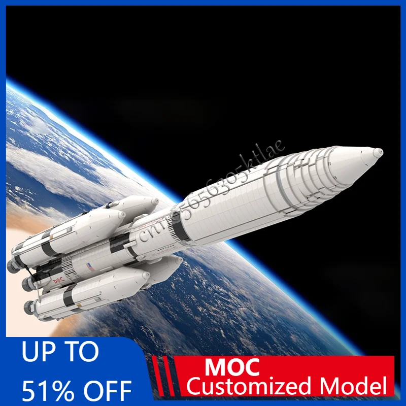 5630Pcs MOC Space Series Saturn V MLV-25L Two-Stage Model Building DIY Blocks Originality Assembly Bricks Birthday Toys Gifts