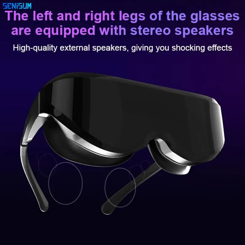 Naked-eye Smart Video Glasses 3D VR Virtual Reality Movies Games Dual IPS Display HDMI 700 Degree Myopia IMAX Screen 3D Theater