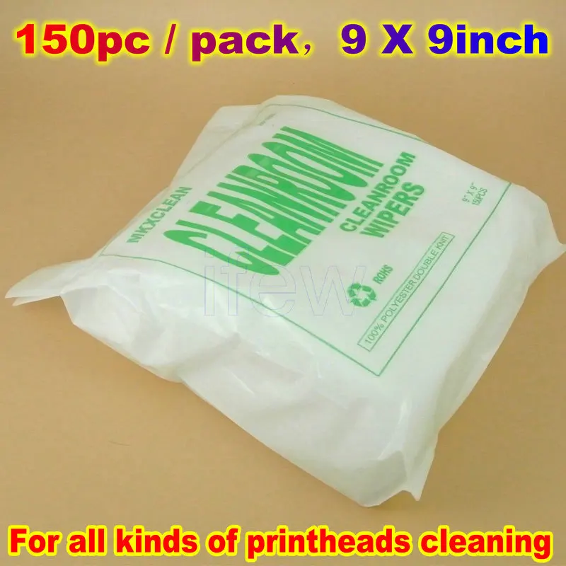 Print Head Wipes 9x9 inch Cleaning Wiper 150 Pcs Cleanroom Wiper For Seiko Infiniti JHF Konica Inkjet Printhead Cleaning Cloth