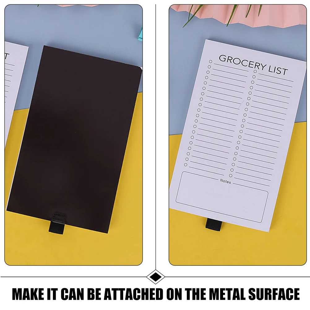 2 Pcs Scratch Pad List Office Fridge Magnetic Note Pads for The Refrigerator Grocery Do Notepad Double Offset Paper