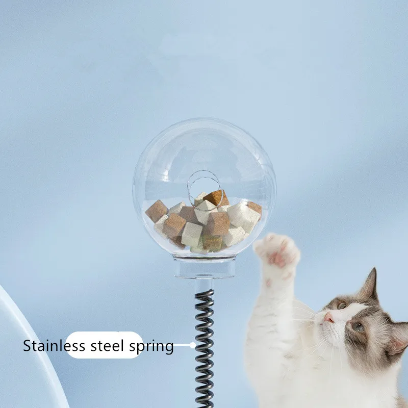 1pc Frühling Katzenfutter Leckage Ball, Swing Selbst unterhaltung Katze behandeln Spender Ball Haustier Puzzle Slow Feeder
