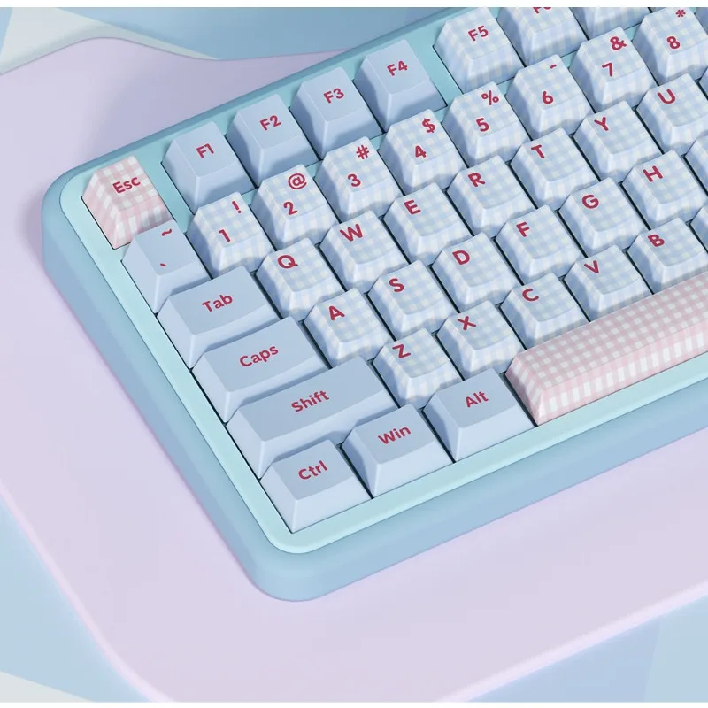 

Синий клетчатый тематический набор колпачков для клавиш PBT Cherry Profile, оригинальные колпачки ручной работы на заказ для механической клавиатуры, аксессуары, подарок «сделай сам»