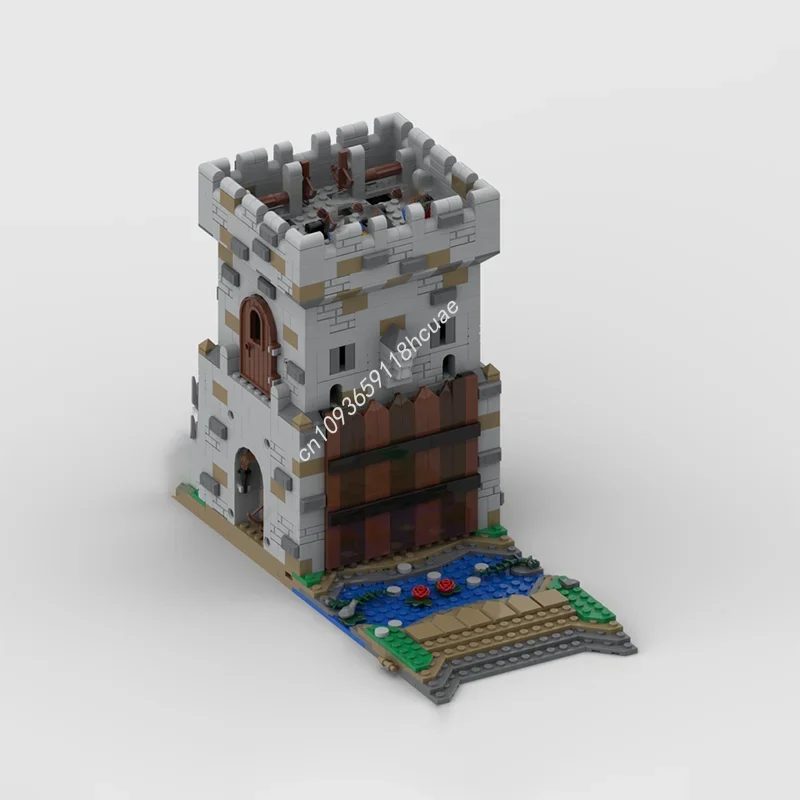 1086pcs MOC Modulares Torhaus Modulair Kasteel Leeuw Modelbouw Kerstcadeaus Blokken Architectuur DIY Baksteen Speelgoed Kinderen Verjaardag