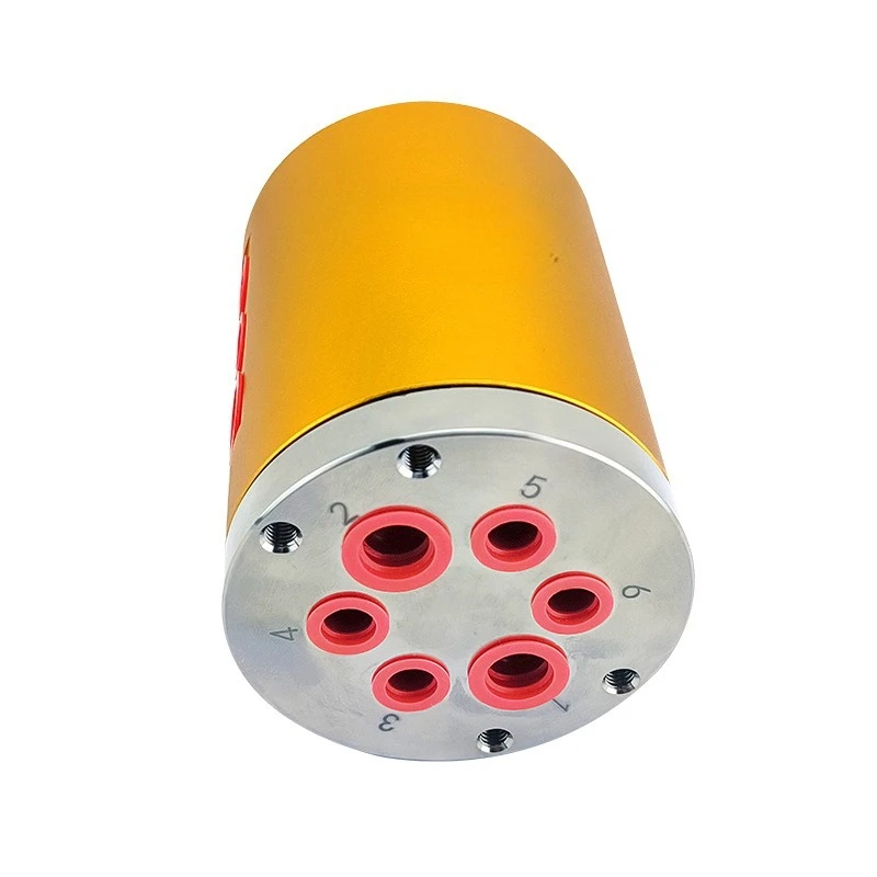 Профессиональный 2-канальный адаптер G3/8 с 4-мя резьбовыми соединениями G1/4, 360-градусный поворотный воздушный контактный узел, 6-позиционный циклонный адаптер с цельным сердечником