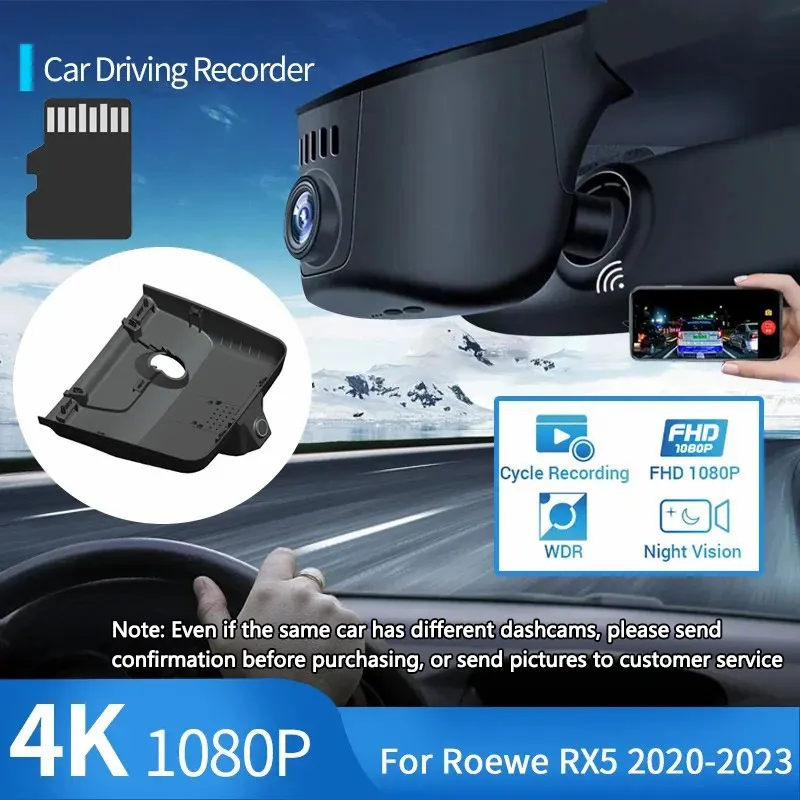 4K 1080P Wifi Auto Driving Recorder Easy To Install Car DVR Video Recorder Dash Camera for Roewe MG RX5 Max 2020 2021 2022 2023