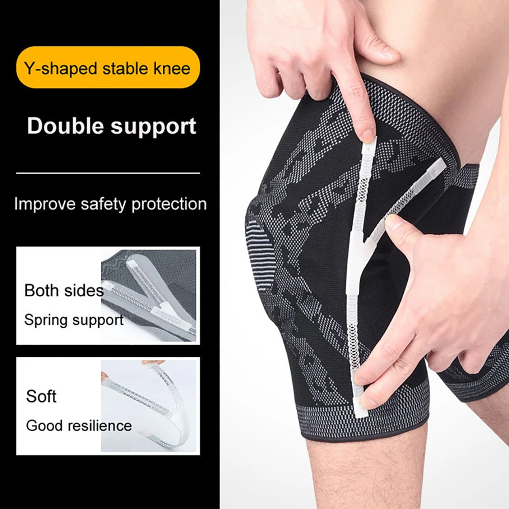 1pc/2pc Knie Patella Protector Brace, Silikon Spring Basketball Laufen, Kompression Knie Ärmel Support Pad Sport Brace Kniesc honer