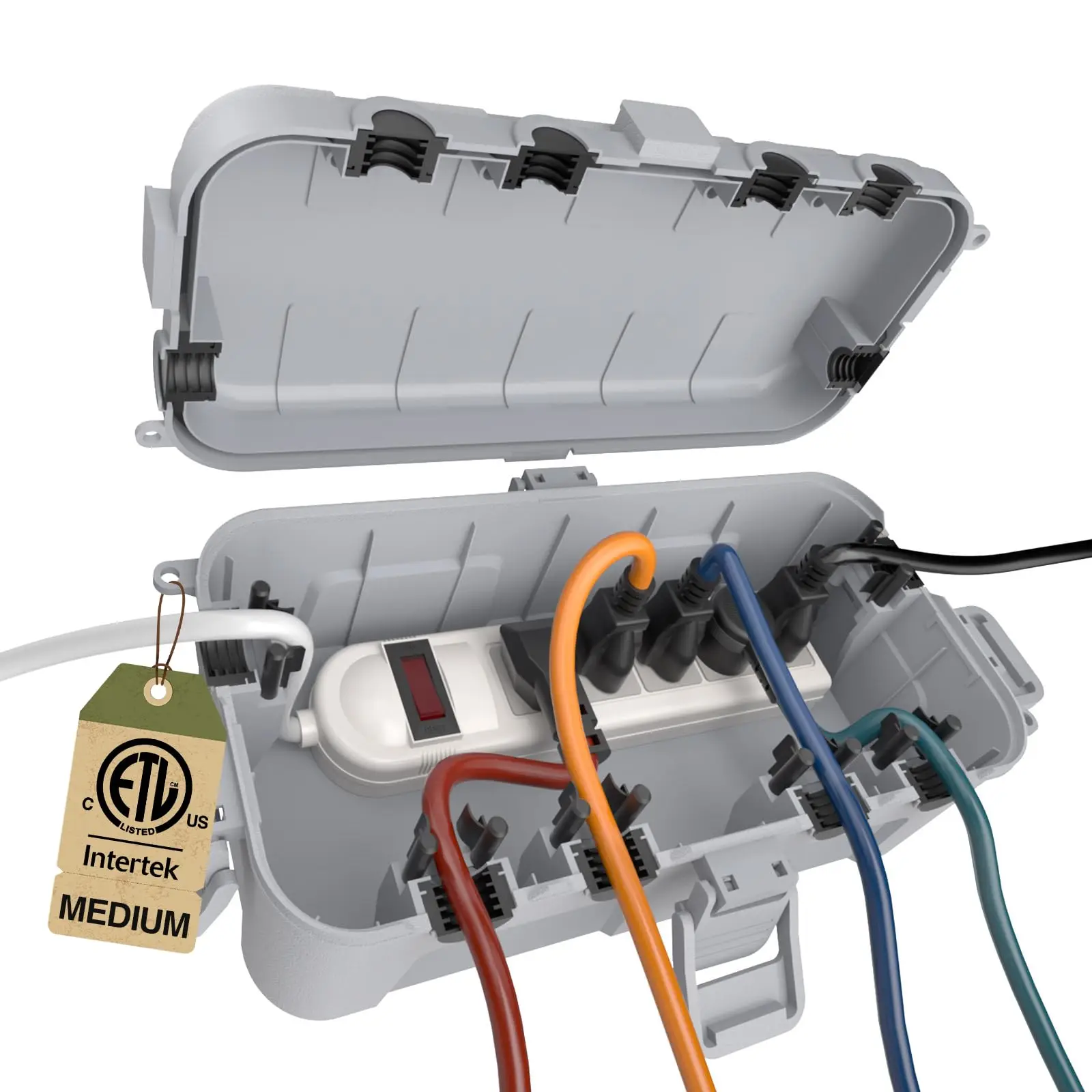 Newly Upgraded Outdoor Waterproof Electrical Boxes IP54 Weatherproof Protect Power Plugs/Christmas String Lights/Garden Timers