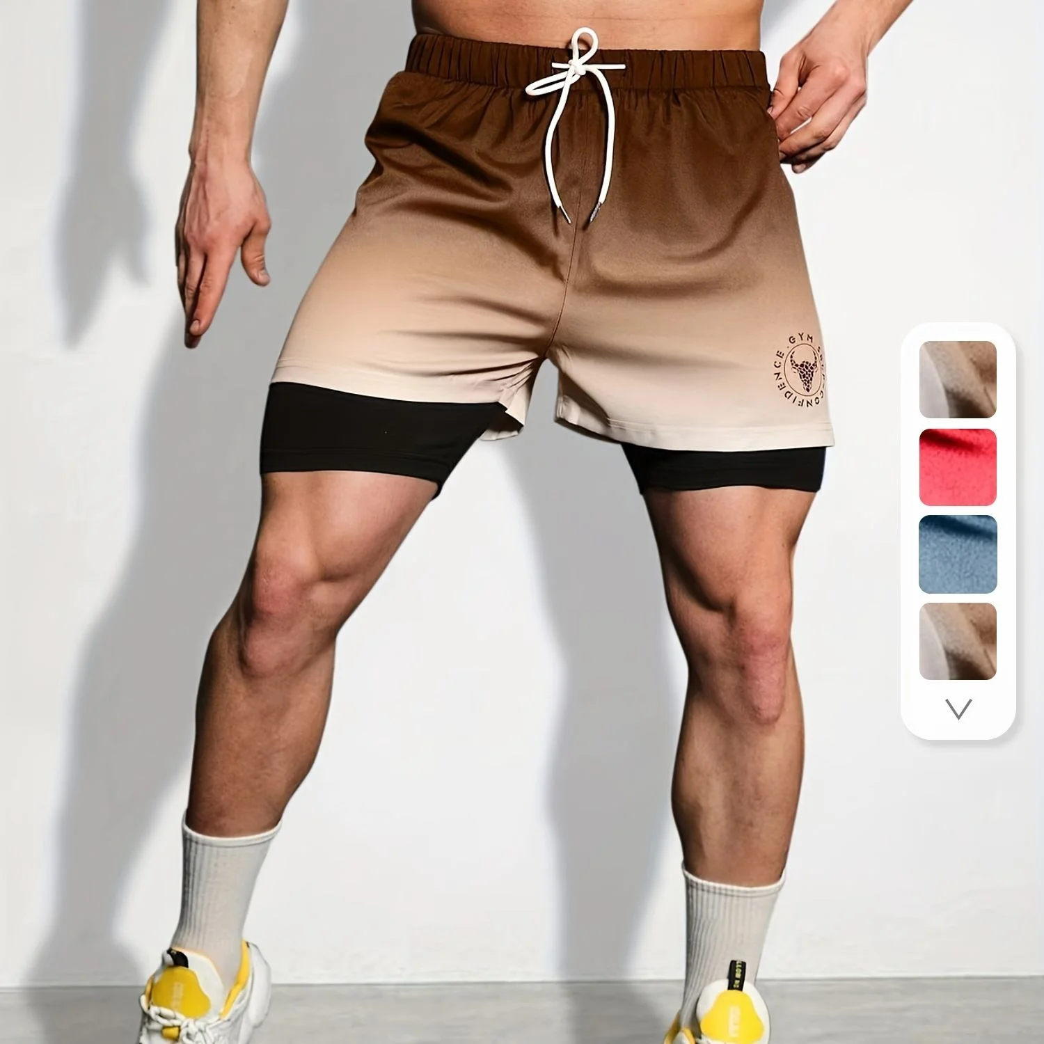2026 Sommer neue europäische und amerikanische Herren-Sport- und Freizeit-Shorts, atmungsaktive, schweißabsorbierende, schnell trocknende Shorts – Detail 6