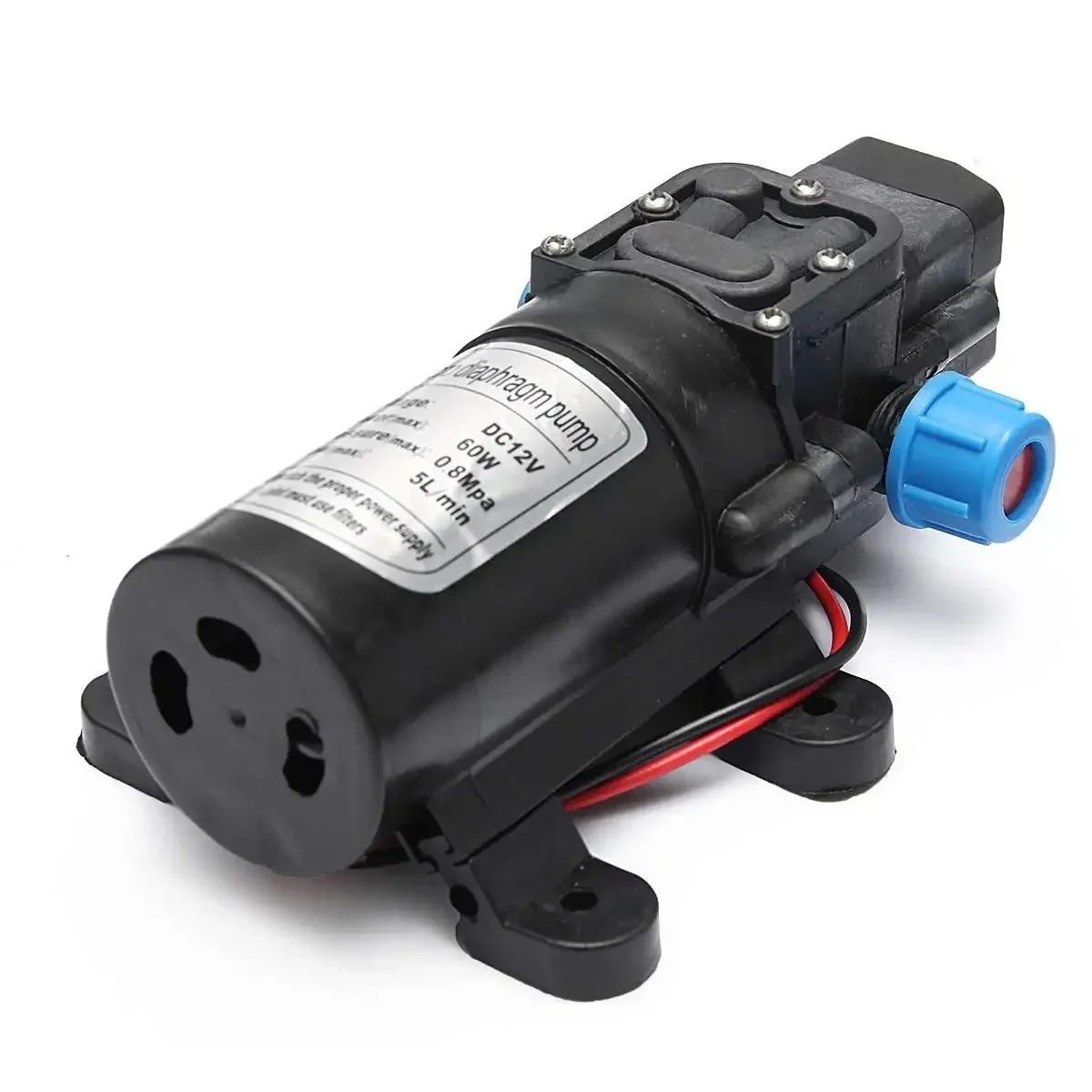 

DC 12V 60W Micro Electric Diaphragm Water Pump Automatic Switch 5L/min High Pressure Car Washing Spray Water Pump