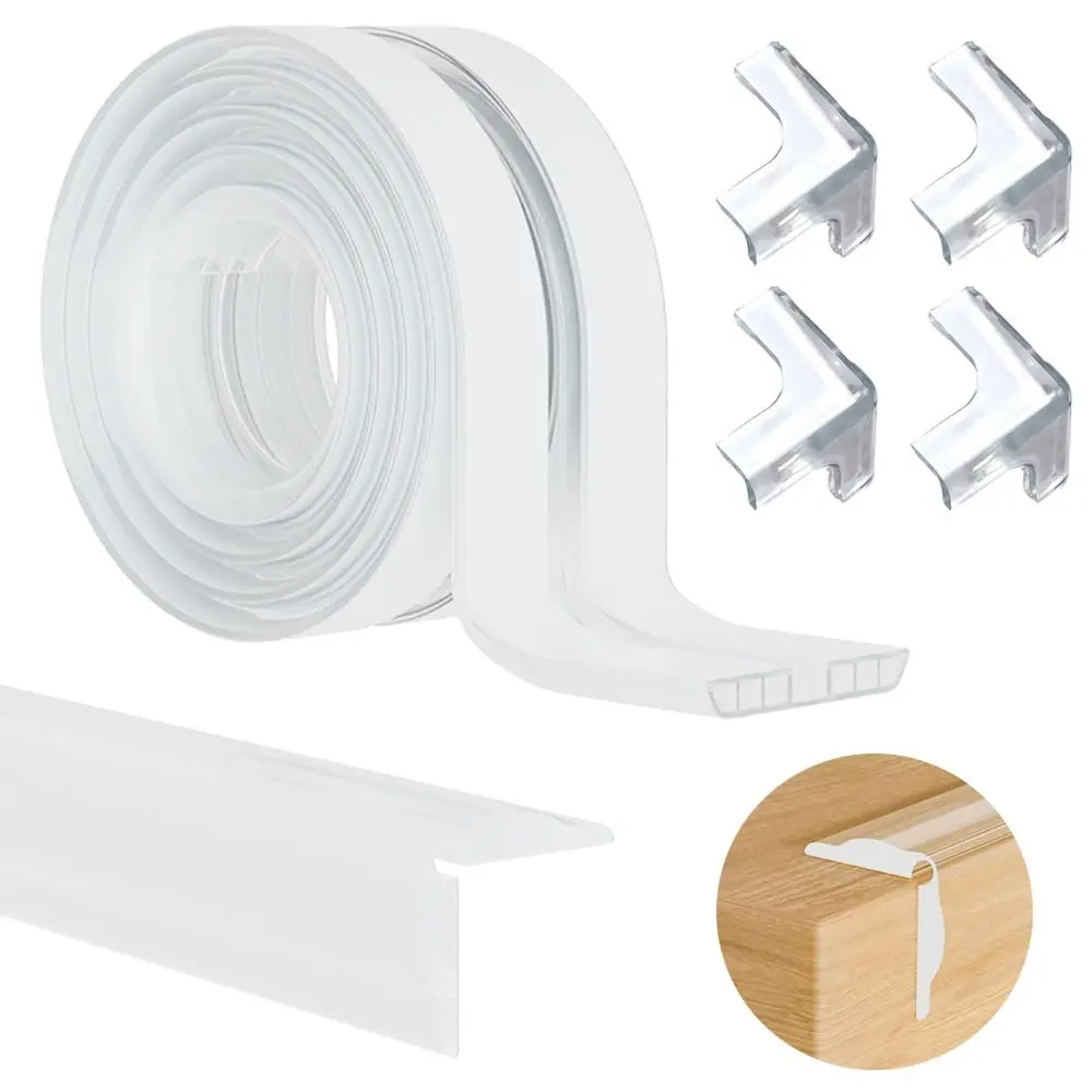 

Невидимая защита от столкновений, защитная полоса для края стола, прозрачная защита для углов мебели из ПВХ, мягкий бампер для подушки безопасности шкафа